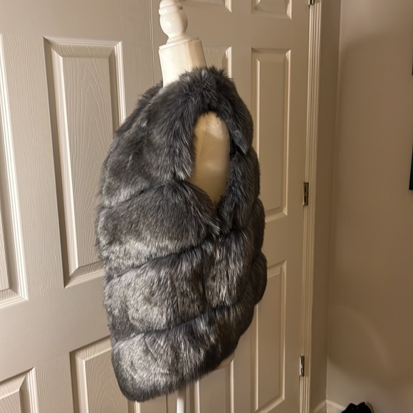 Gray Faux Fur Vest - Picture 4 of 12